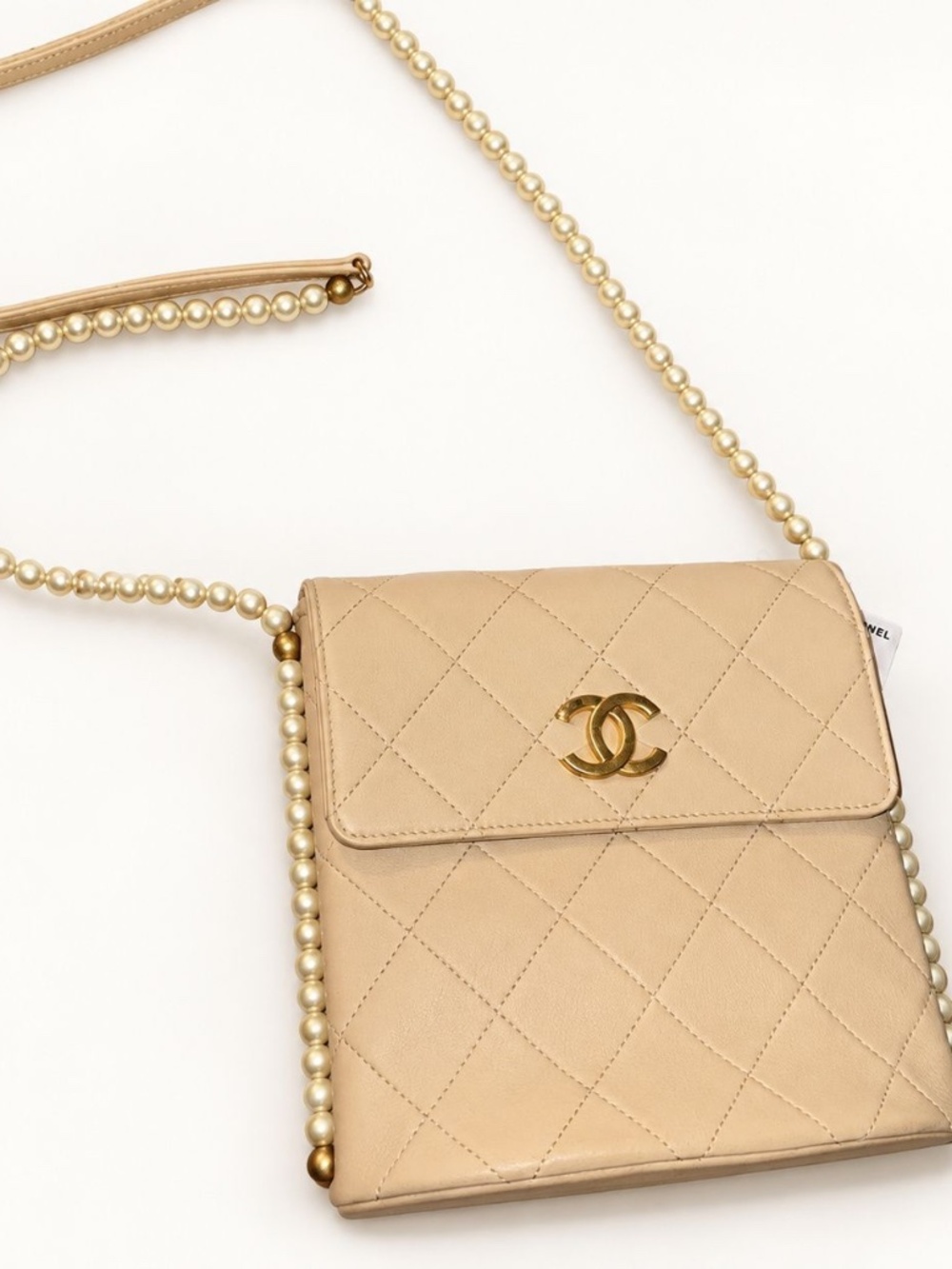 Beige small chanel Hobo bag